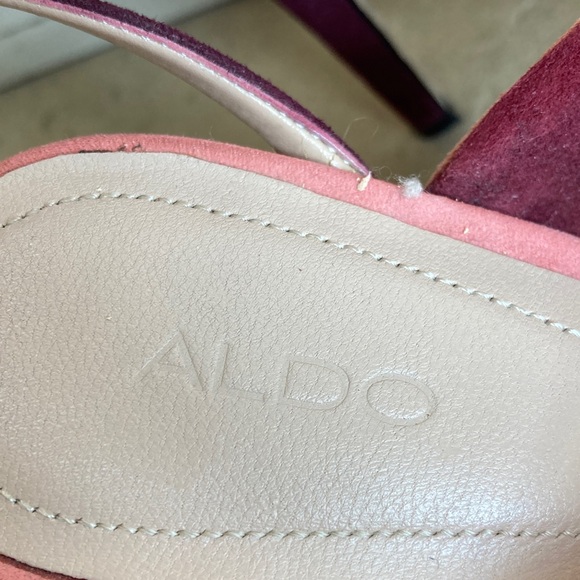 Aldo Women's Dual-Tone Sandals in Pink and Burgundy - Picture 3 of 8